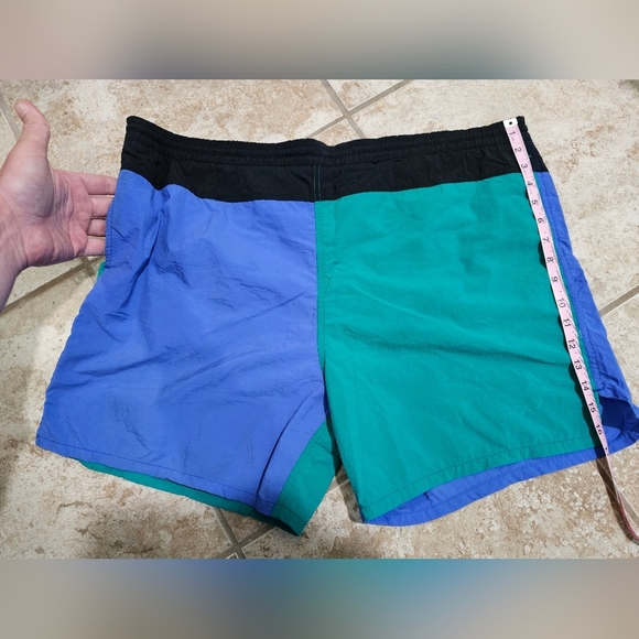 Vintage Ocean Pacific Swim Trunks L Colorblock 90s Shorts Mesh 6” Inseam - Picture 7 of 7